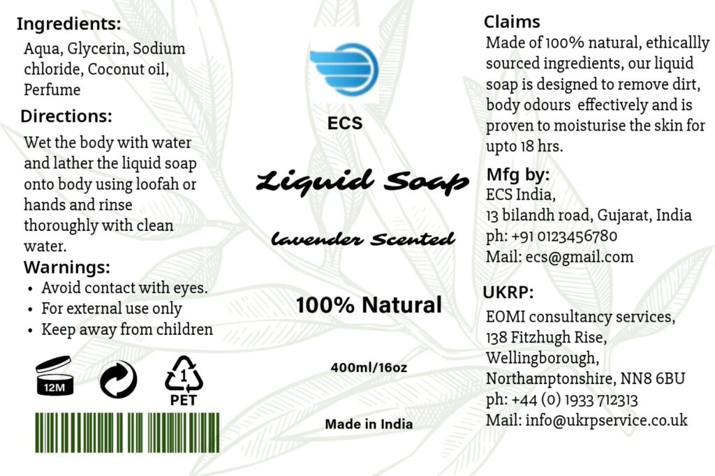 Cometic product Labelling and artwork
